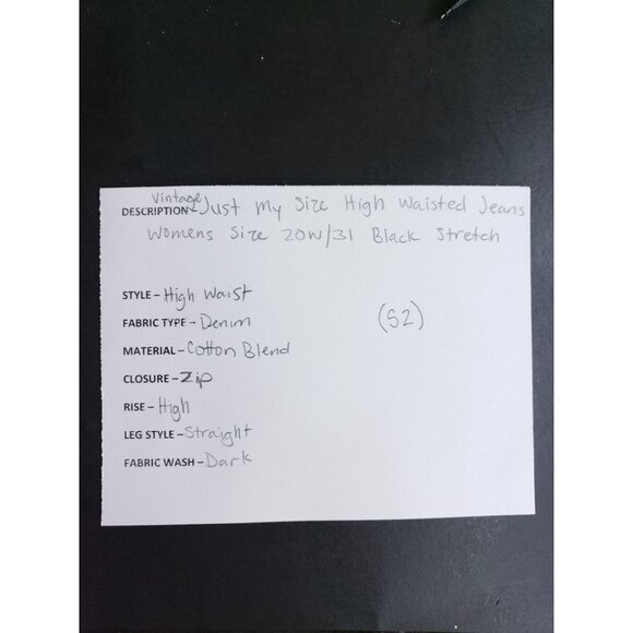 Just My Size Womens Size 20W/31 Stretch Jeans Dark Wash Denim High Rise Regular - Picture 9 of 9